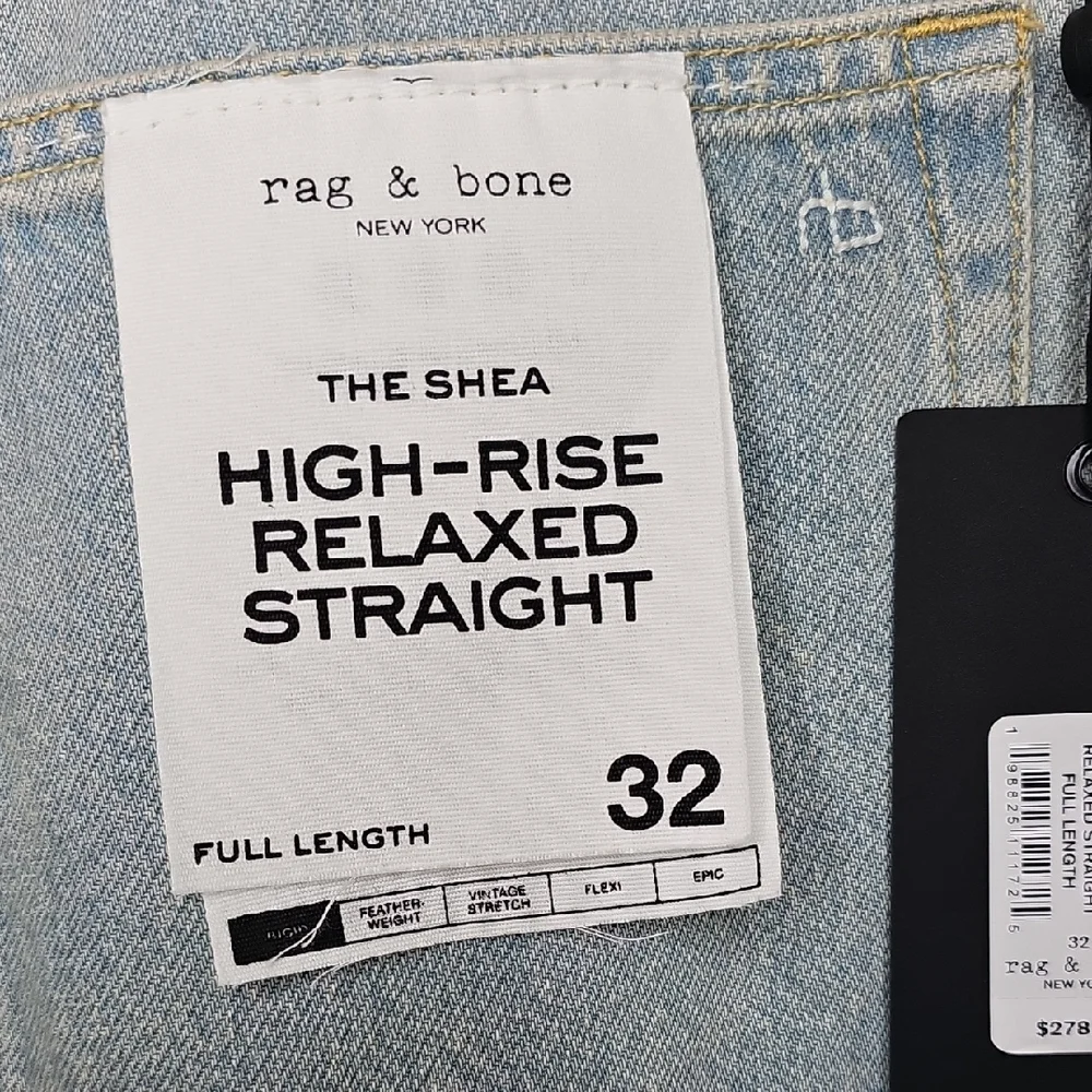 rag & bone Shea High Rise Relaxed Straight Jeans - Size 32 - Picture 6 of 9